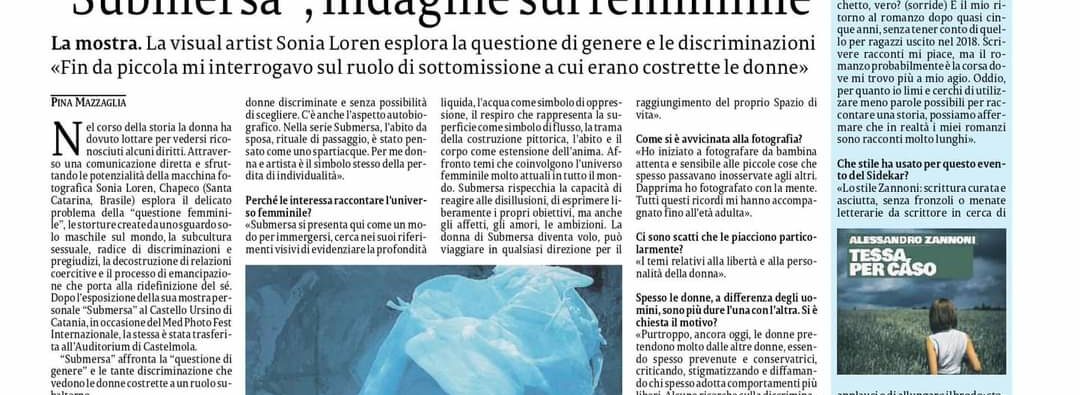 Submersa Indagine al femminile Mostra della Visual Artist Sonia Loren