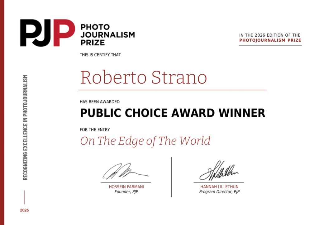 Roberto Strano Public Choice Award Winner 2026 - Progetto Fotografico “On The Edge of The World” (Sul Filo del Mondo)